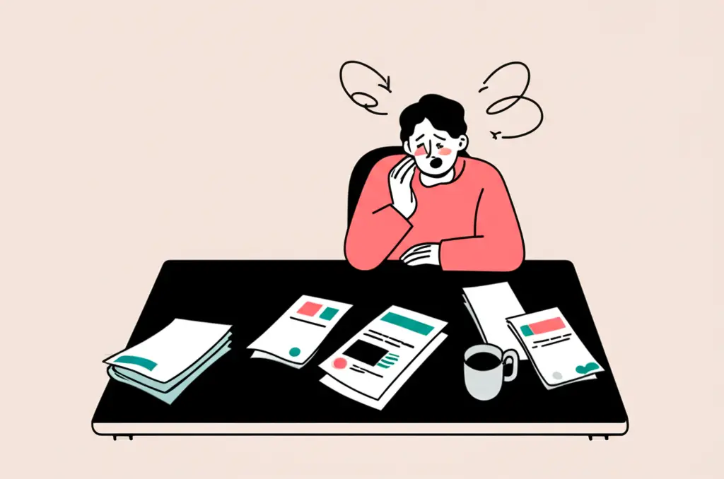 Confused person looking at car insurance documents
