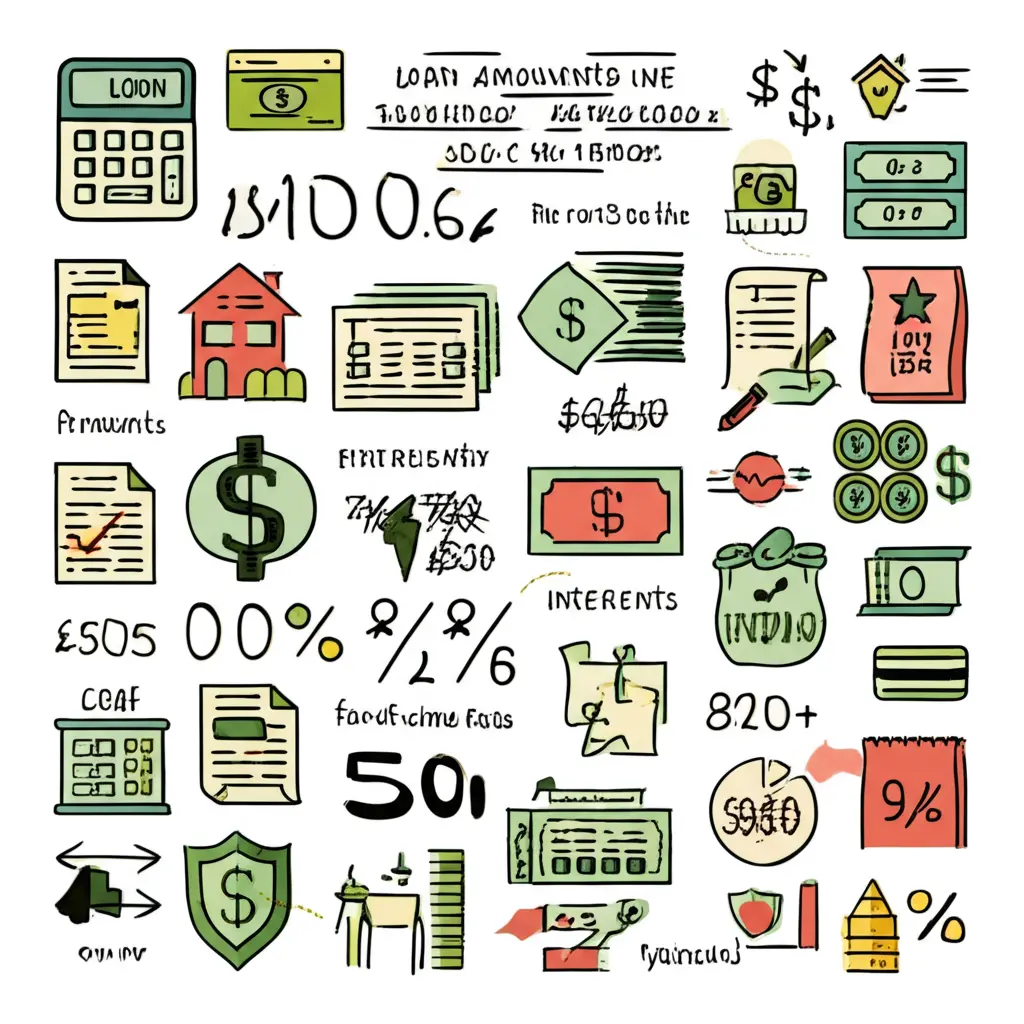 Representation of mortgage calculator elements