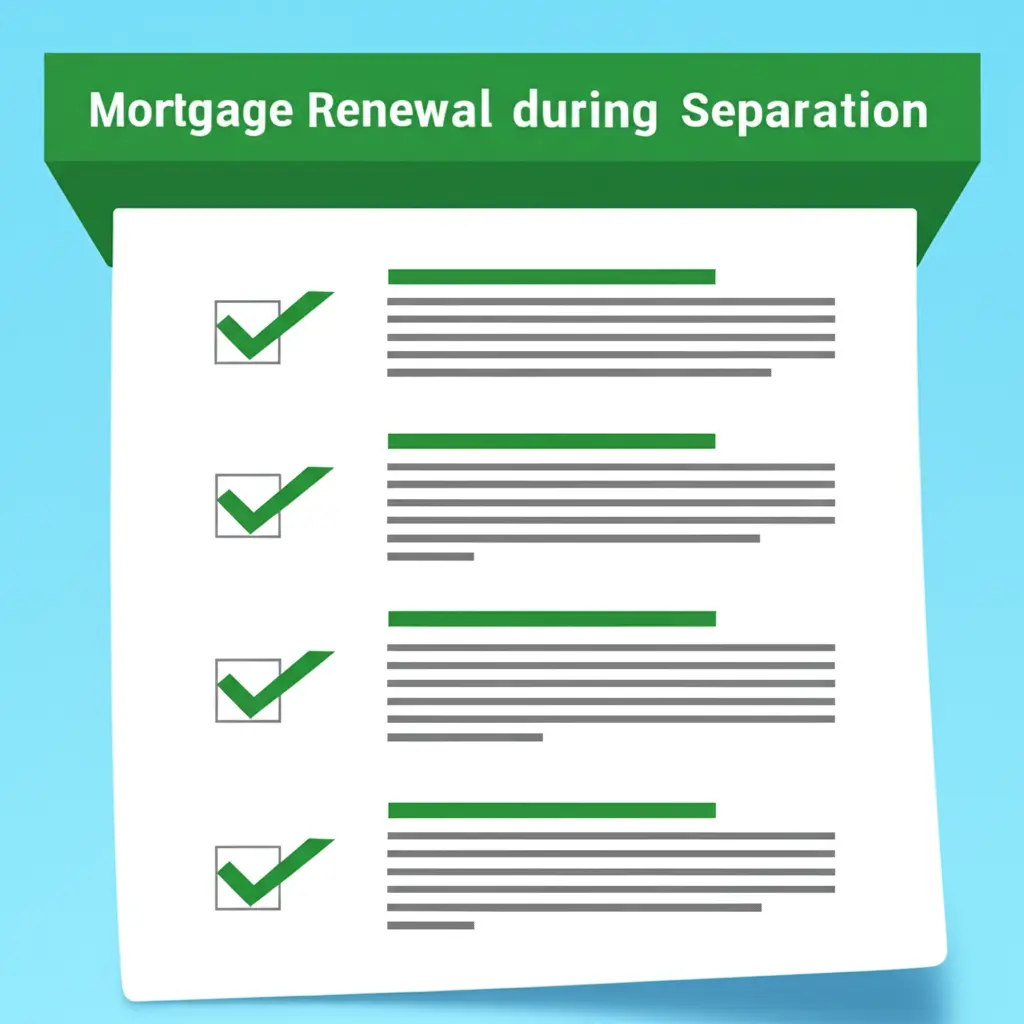 Checklist for mortgage renewal considerations during a separation