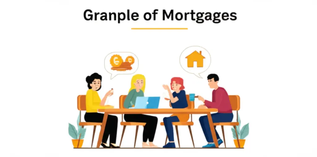 People discussing mortgages around a table