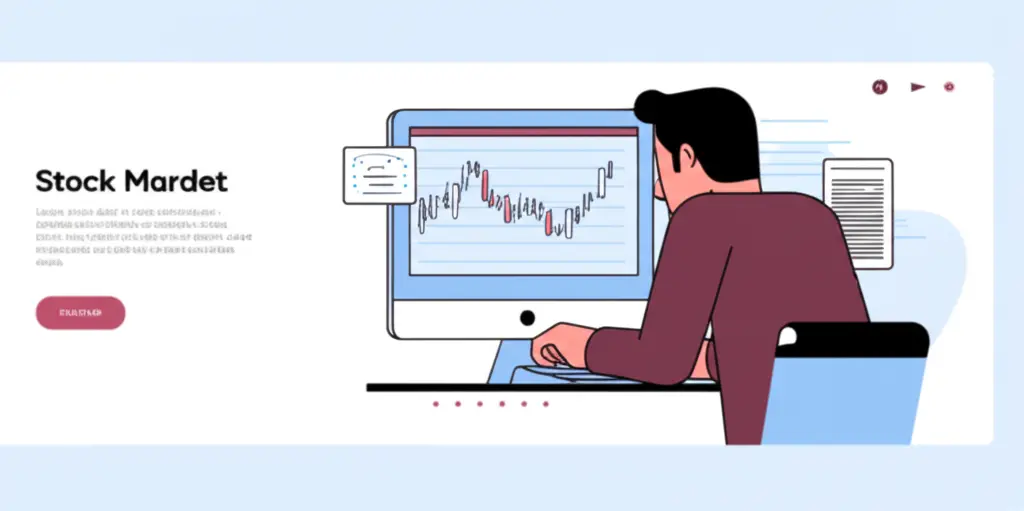 Person analyzing stock market graphs on a computer screen