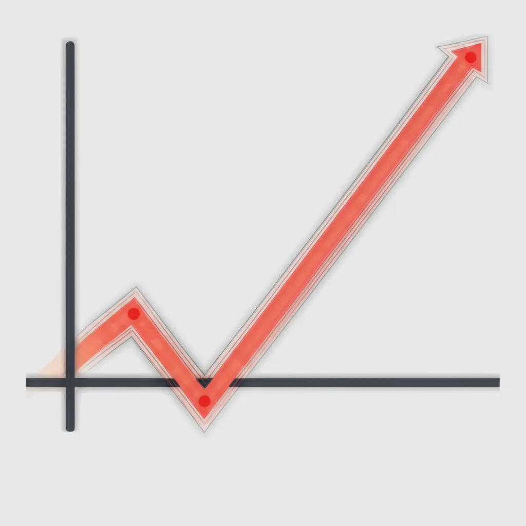 A simple, hand-drawn graph showing fluctuating real estate prices.