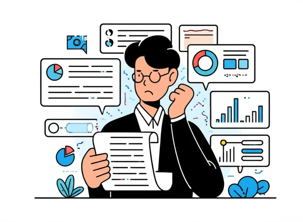 Confused person reviewing a pension statement