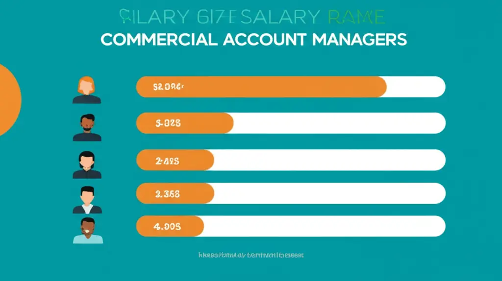 Salary range chart for commercial account managers
