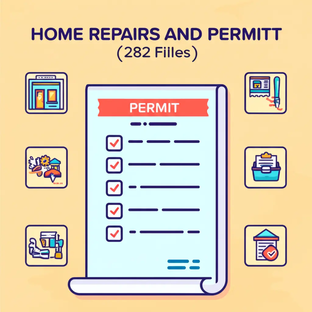 Checklist of home repair permits and tasks