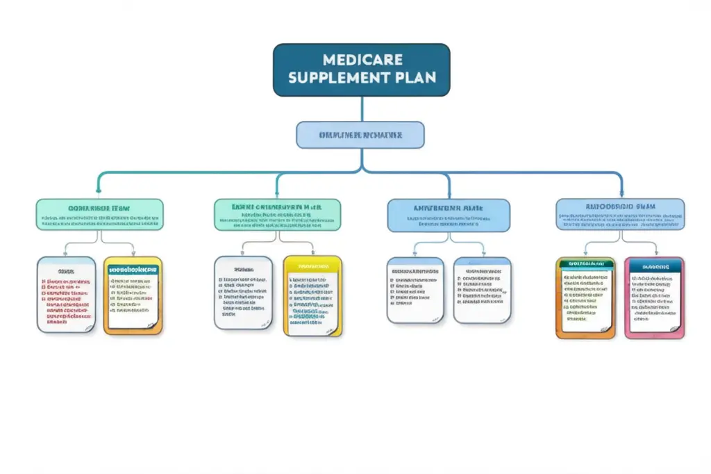 A graphic showing different Medicare supplement plan options