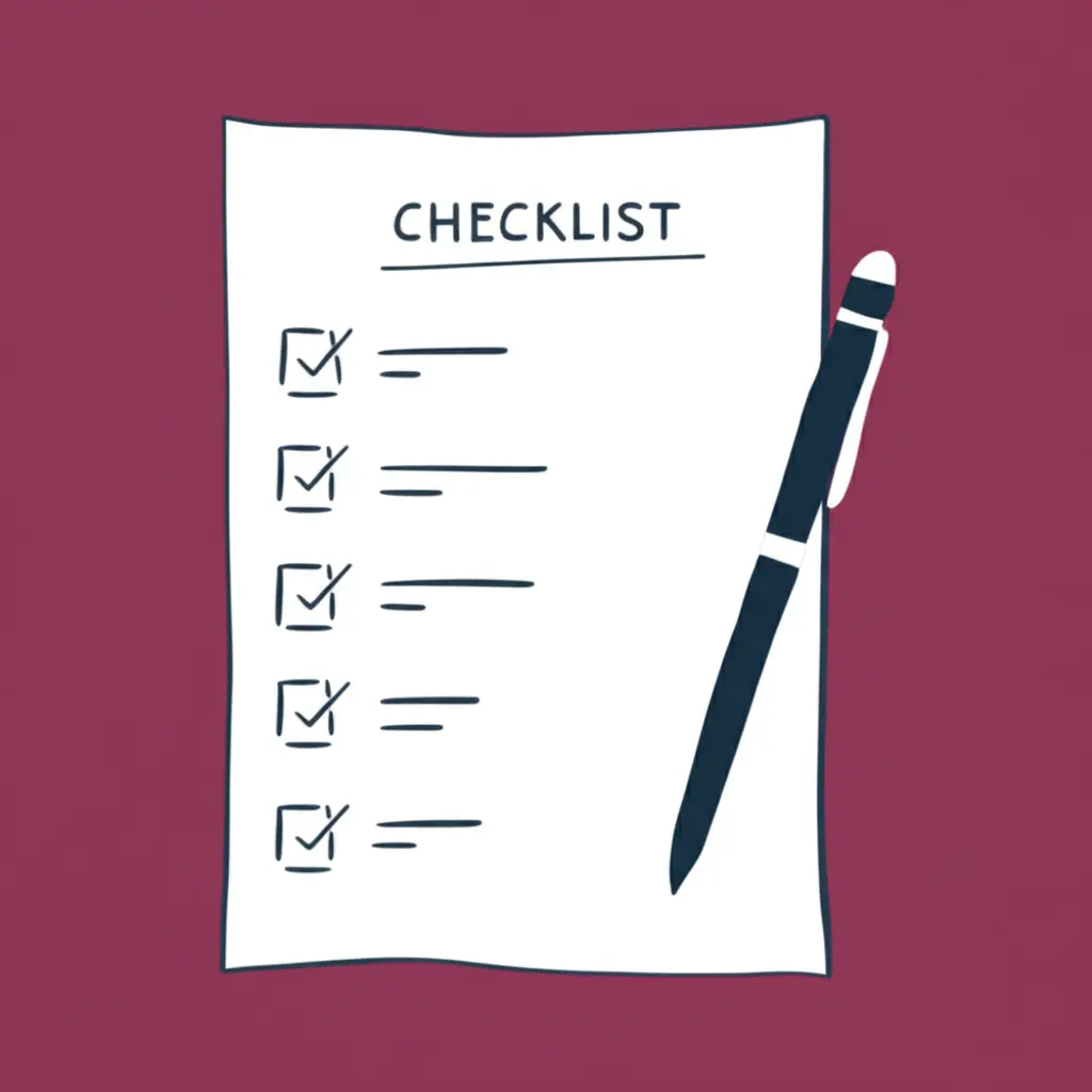 Illustration of a homebuying checklist