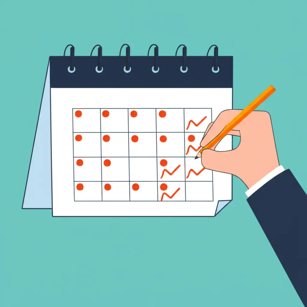 Calendar with automatic payment reminders