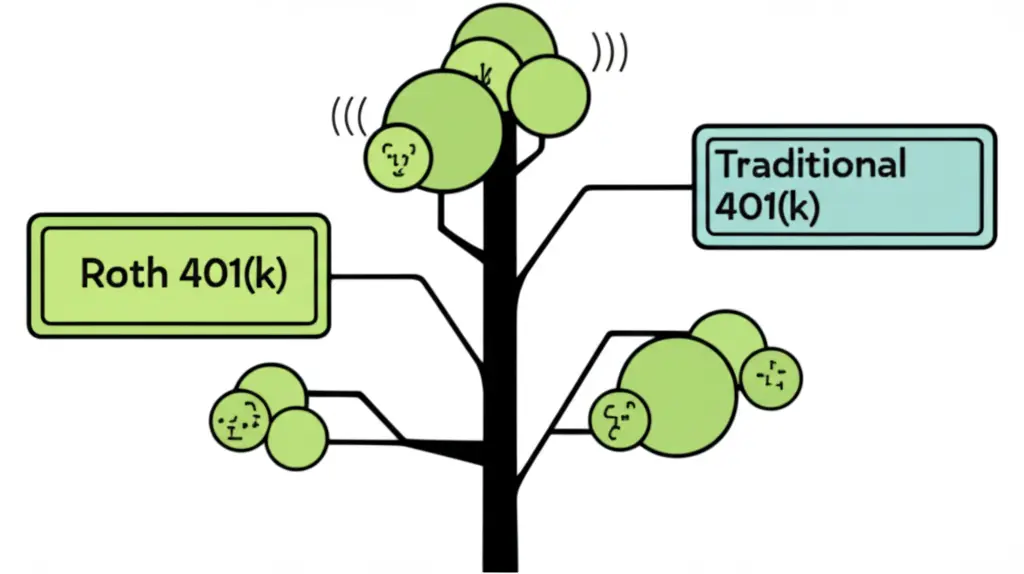 Roth 401(k) vs Traditional 401(k) decision tree