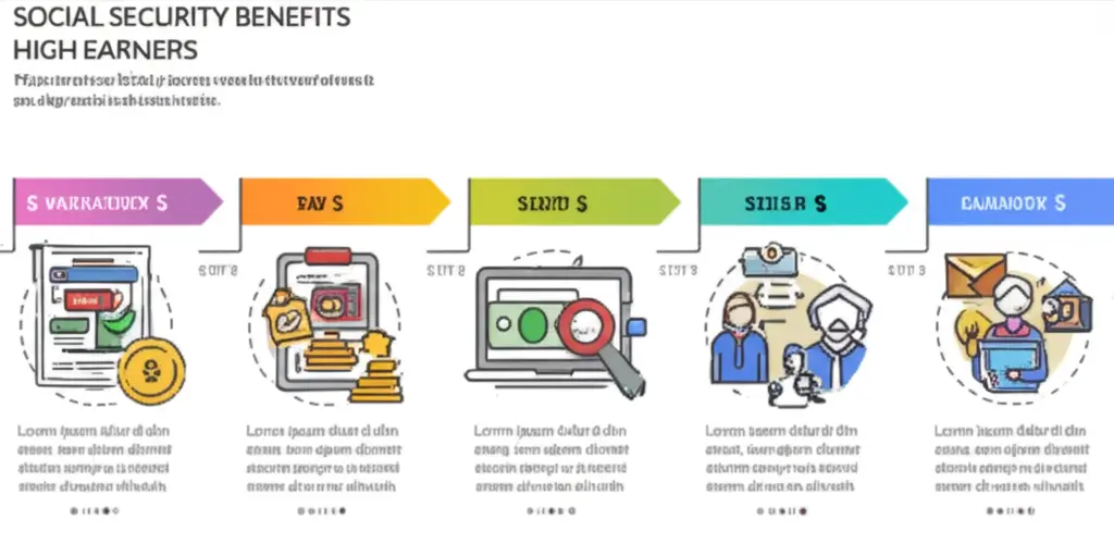 Diagram showing how Social Security benefits are calculated for high earners.