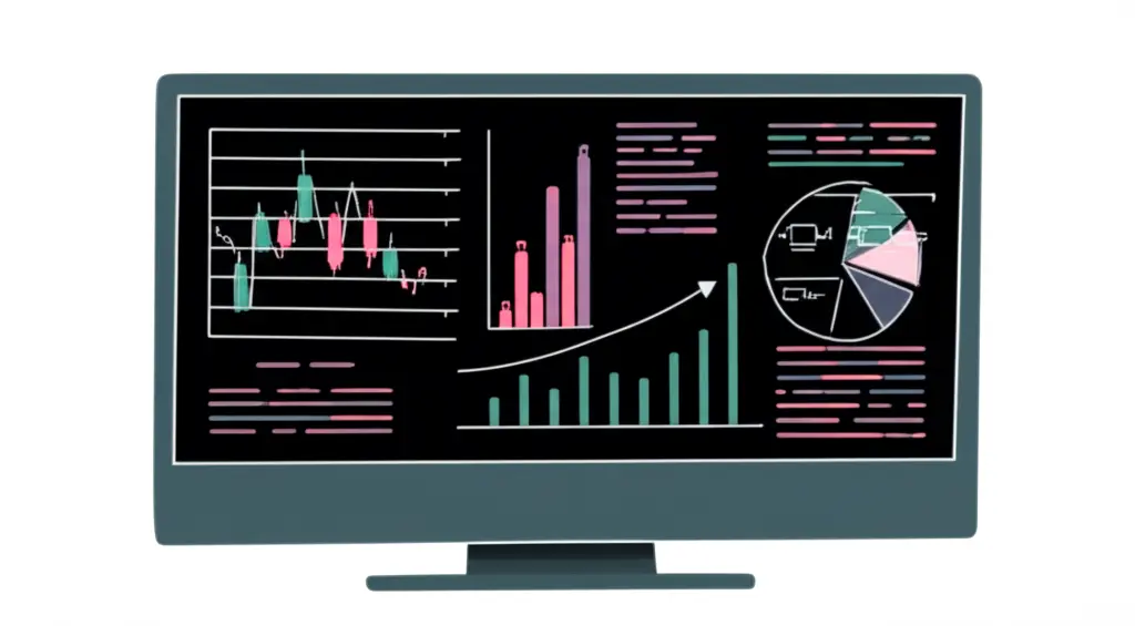 A financial professional analyzing graphs and charts