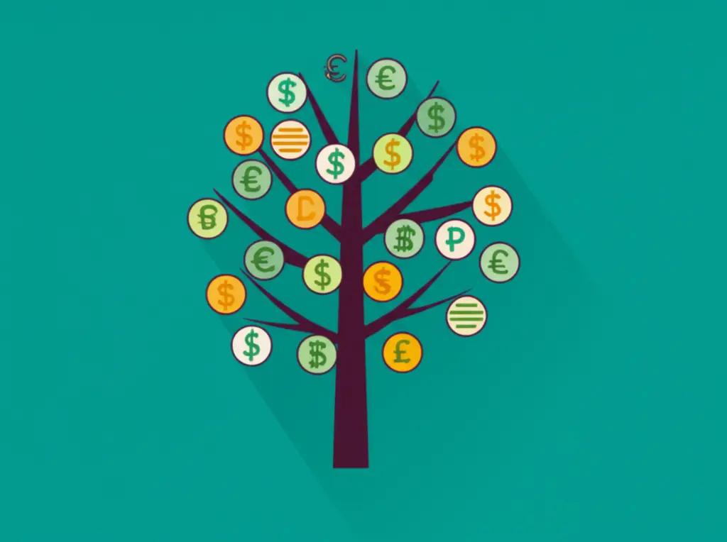 A tree with money as leaves