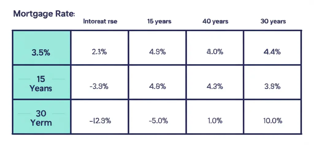 Comparison of different mortgage rates