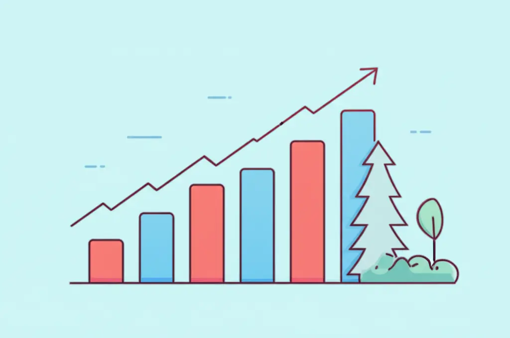 Cartoon-style graph illustrating trade growth after deals