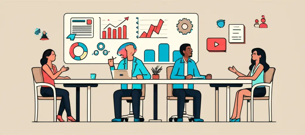 People discussing financial strategies at a conference table.