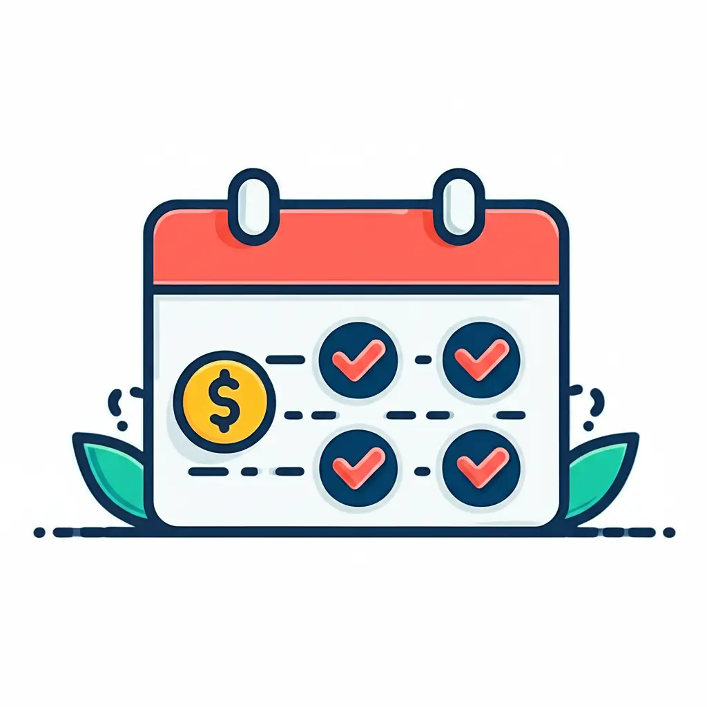 Calendar with autopay reminders set for bill payments