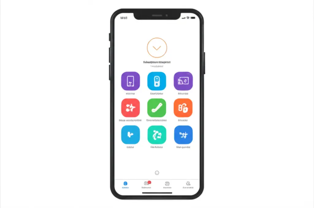 Smartphone displaying subscription management apps