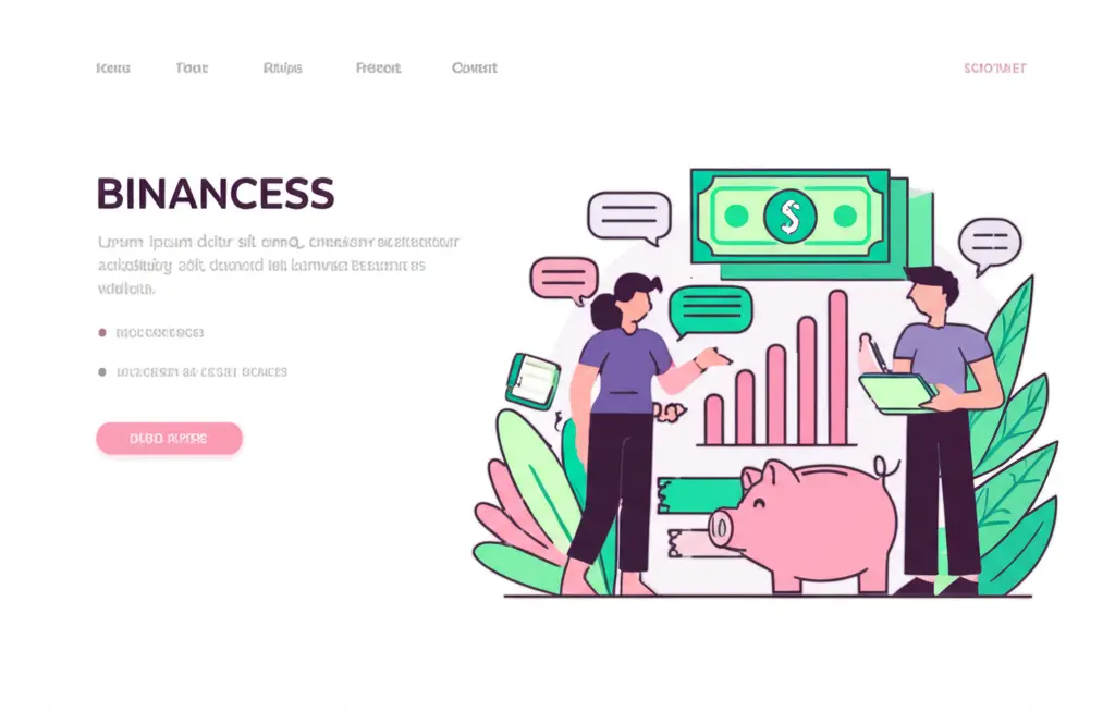 Two people discussing finances with piggy banks