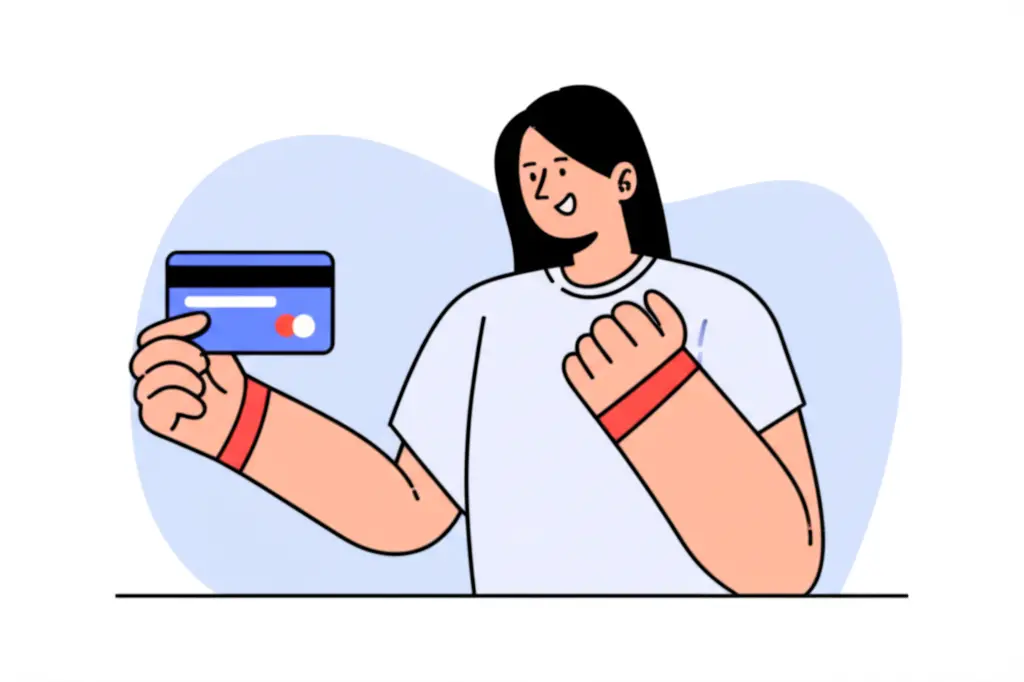 Person shopping with credit card