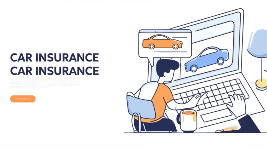Person on a laptop researching car insurance