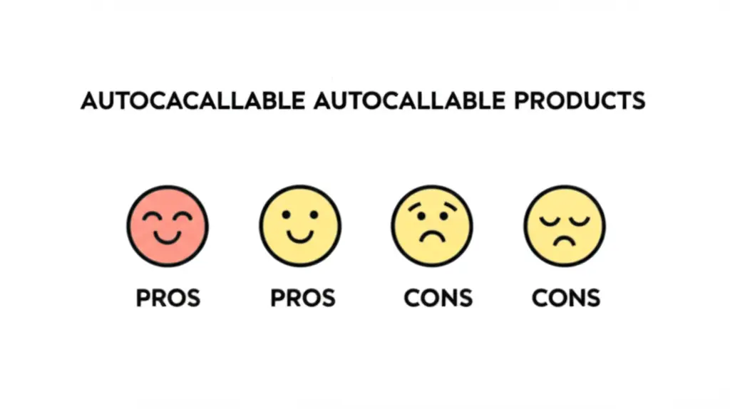 Pros and cons of autocallable products in cartoon format