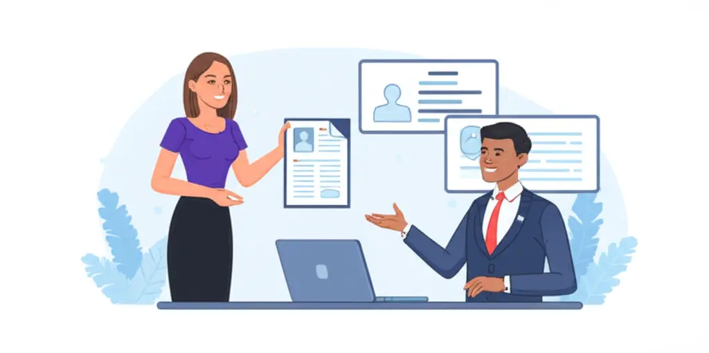 Insurance agent discussing policies with a business owner