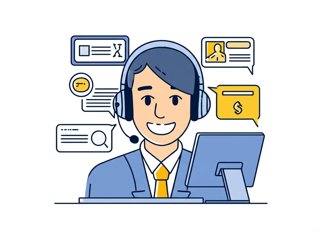 Smiling customer service representative at a credit union