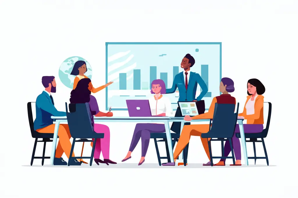Professionals discussing in a conference room
