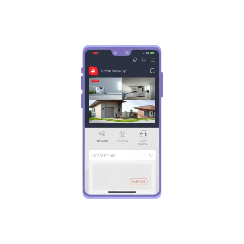 Smartphone with home security app