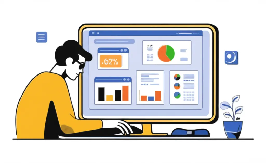 Person using financial tools on a laptop
