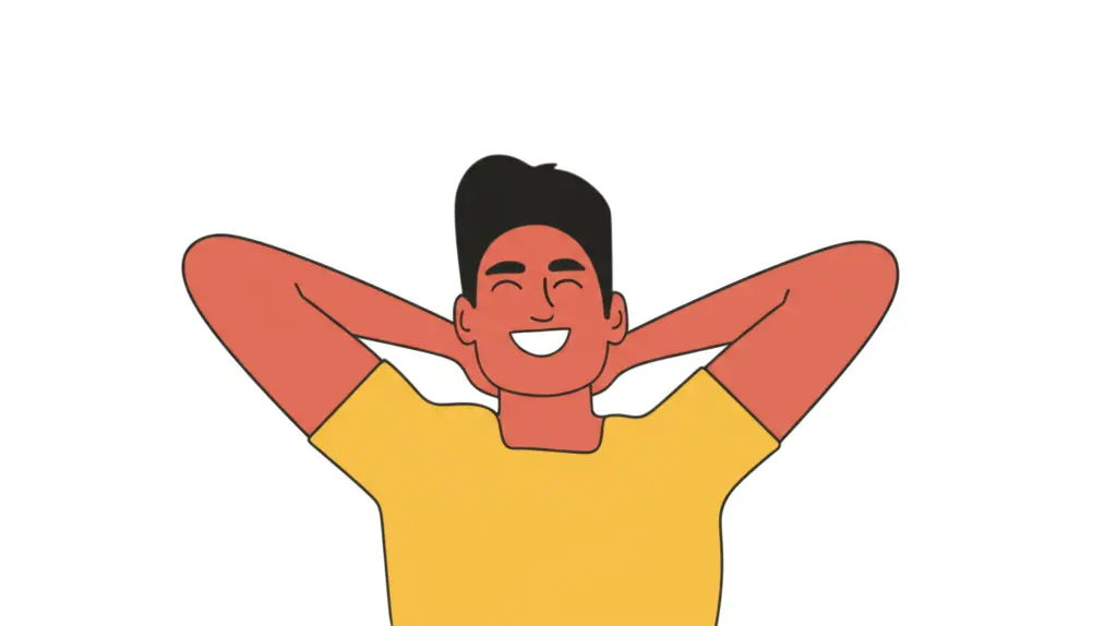 Cartoon showing a person in front of a camera.