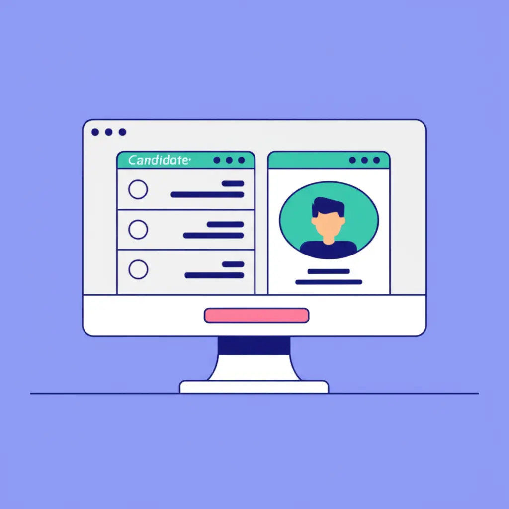Illustration of the digital aspect of modern recruitment.