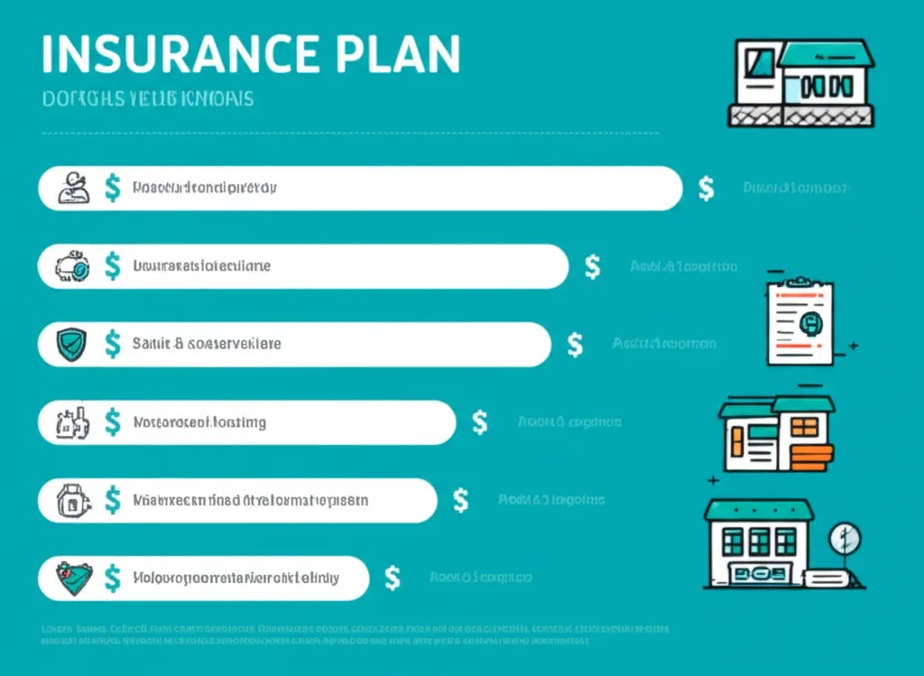 Minimalist chart comparing different insurance plan options available