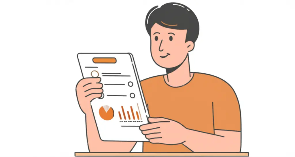 Person reviewing budget on a tablet