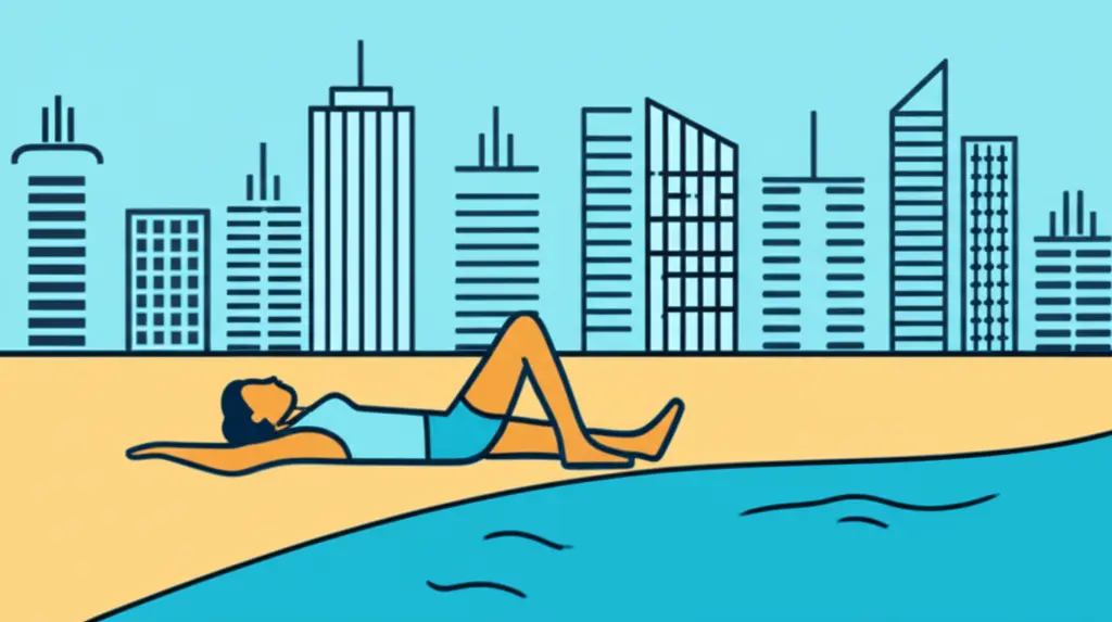 Person on a beach symbolizing financial freedom