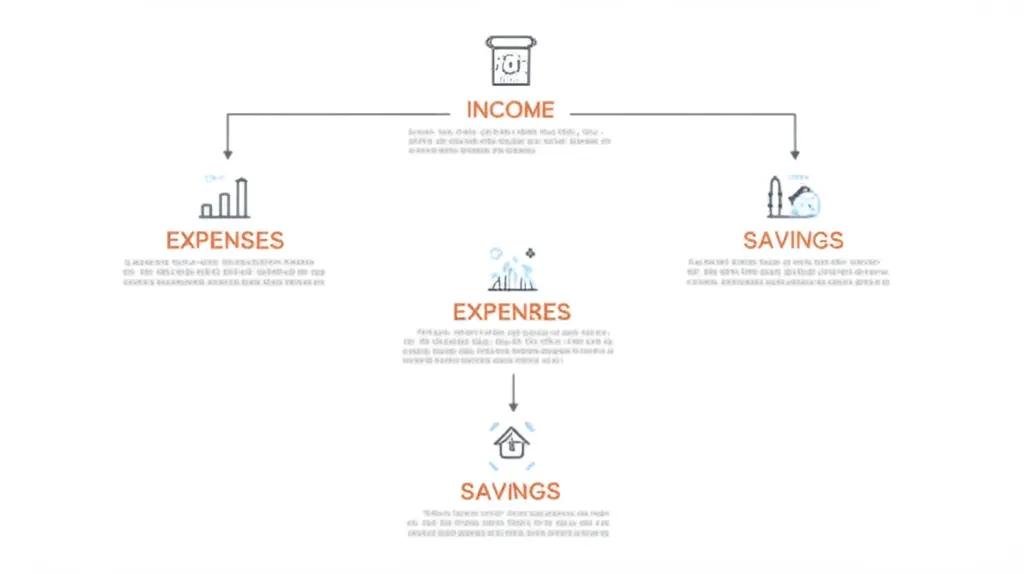 An image of a simple budget plan diagram