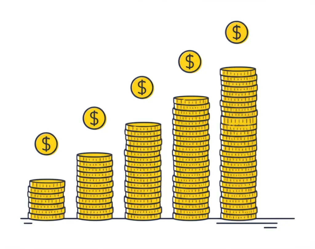 Chart showing growth in dividend payouts