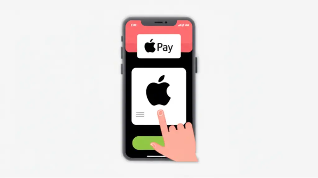 Person using Apple Pay phone