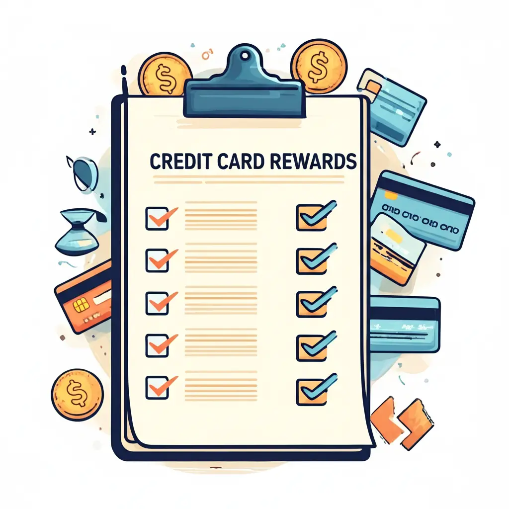 Checklist for managing credit card rewards.