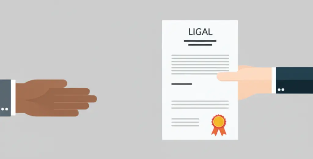 Legal document being given