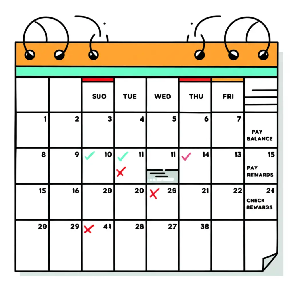 Calendar with finance tasks