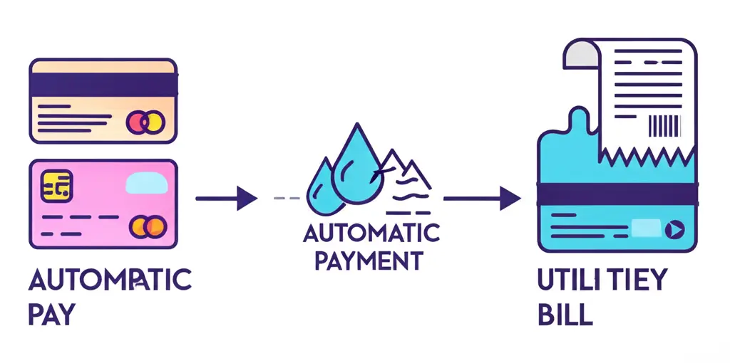 Graphic explaining how autopay works connected with various bills