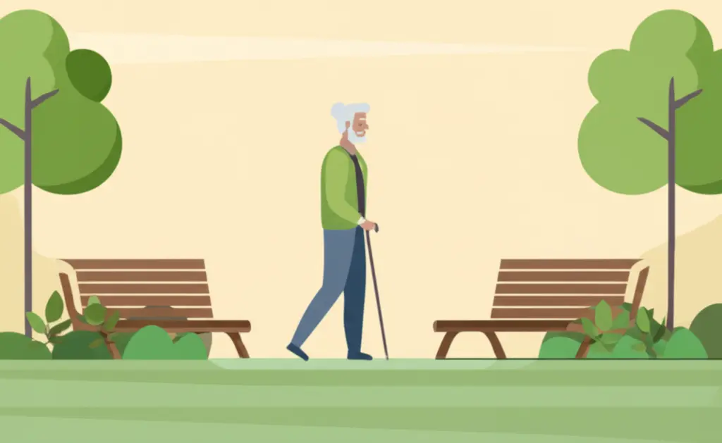 Happy elderly person enjoying secure retirement