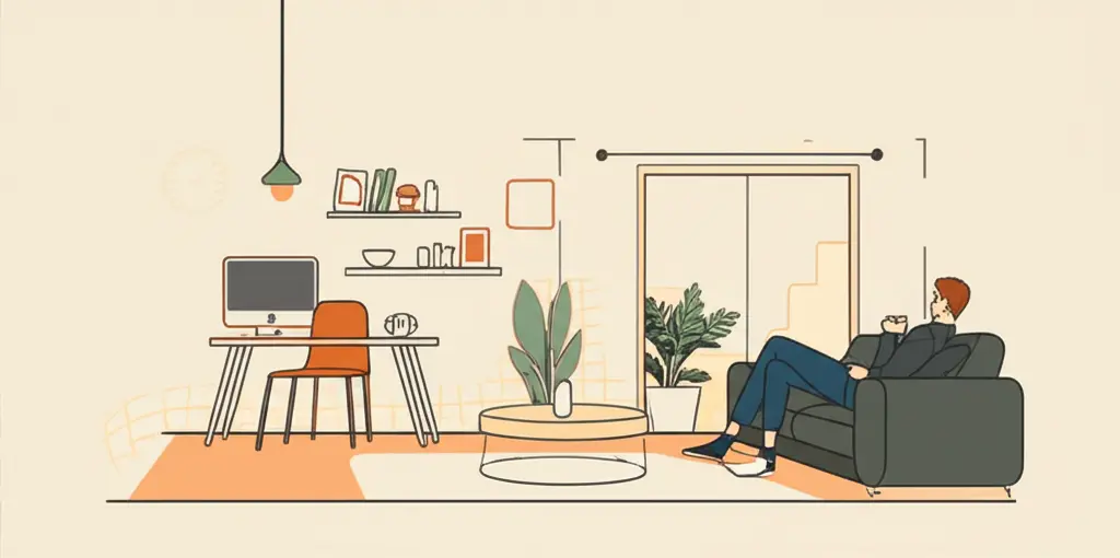Minimalist lifestyle with a simple home environment.