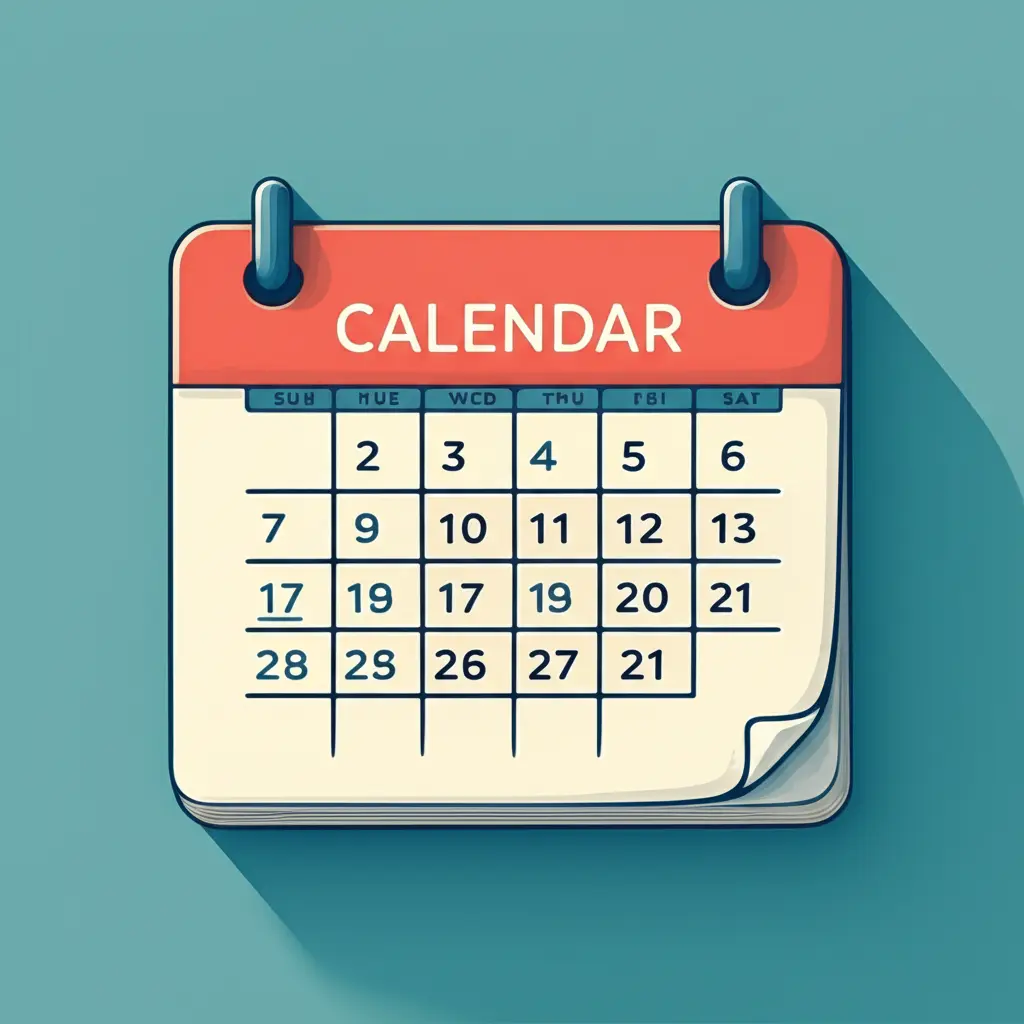 A calendar with rent due dates marked