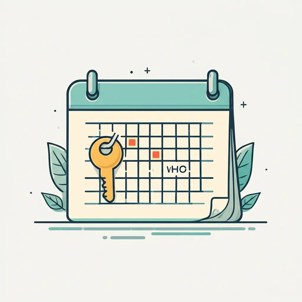Calendar with mortgage milestones