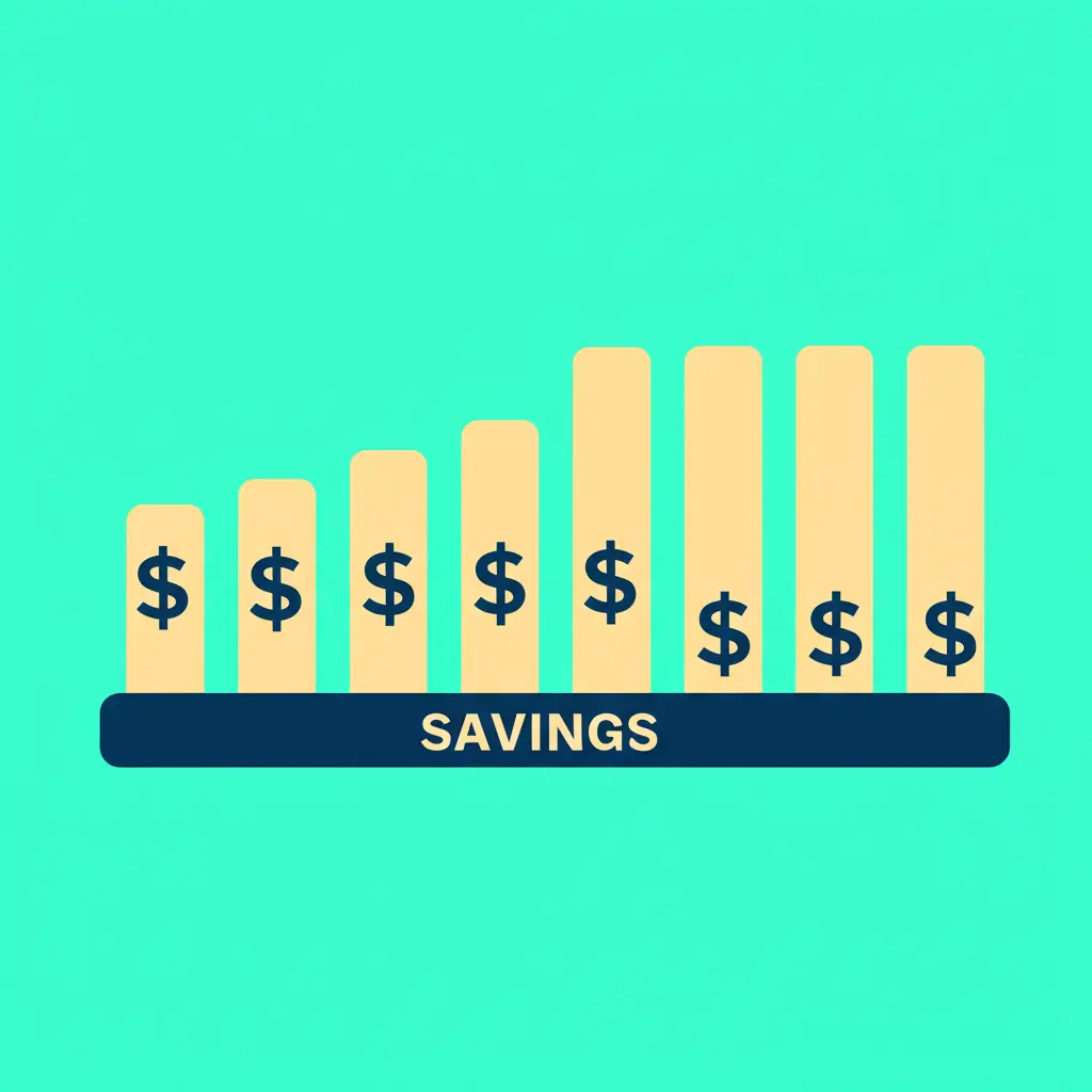 A simple chart showing savings from canceling subscriptions