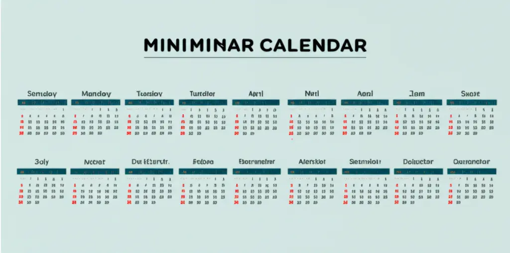 A minimalist calendar with clear days to represent organizing time