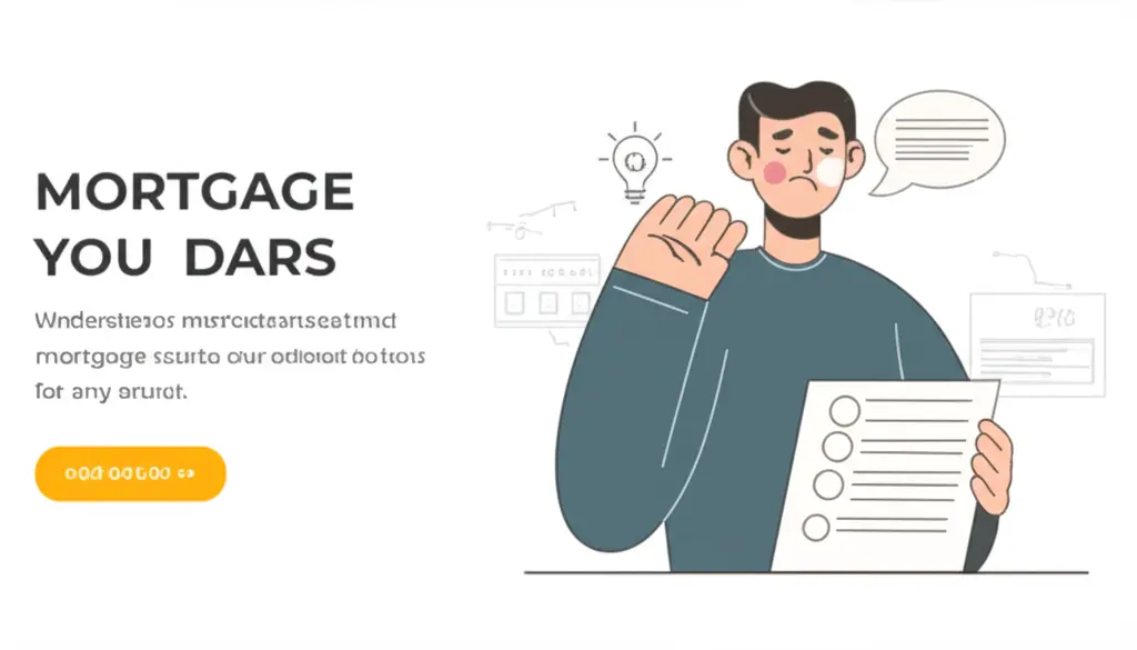 Cartoon-style drawing of a person feeling relieved after understanding their mortgage calculations
