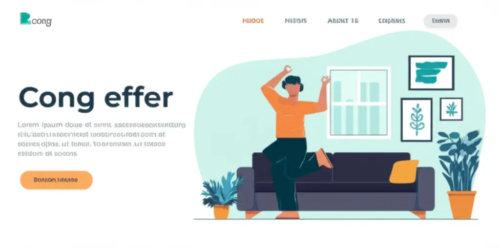 Person dancing in a living room